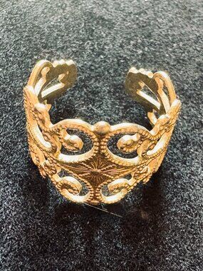Open Work Gold Ring--- marked SARAH
